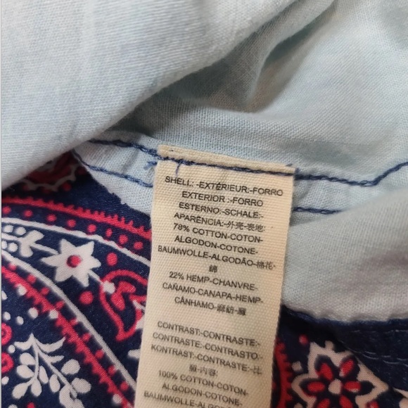 Free People Bandana Bandit Button Up Shirt Chambray LS Size Size S NEW - Picture 5 of 7